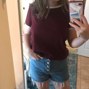 Maroon t shirt